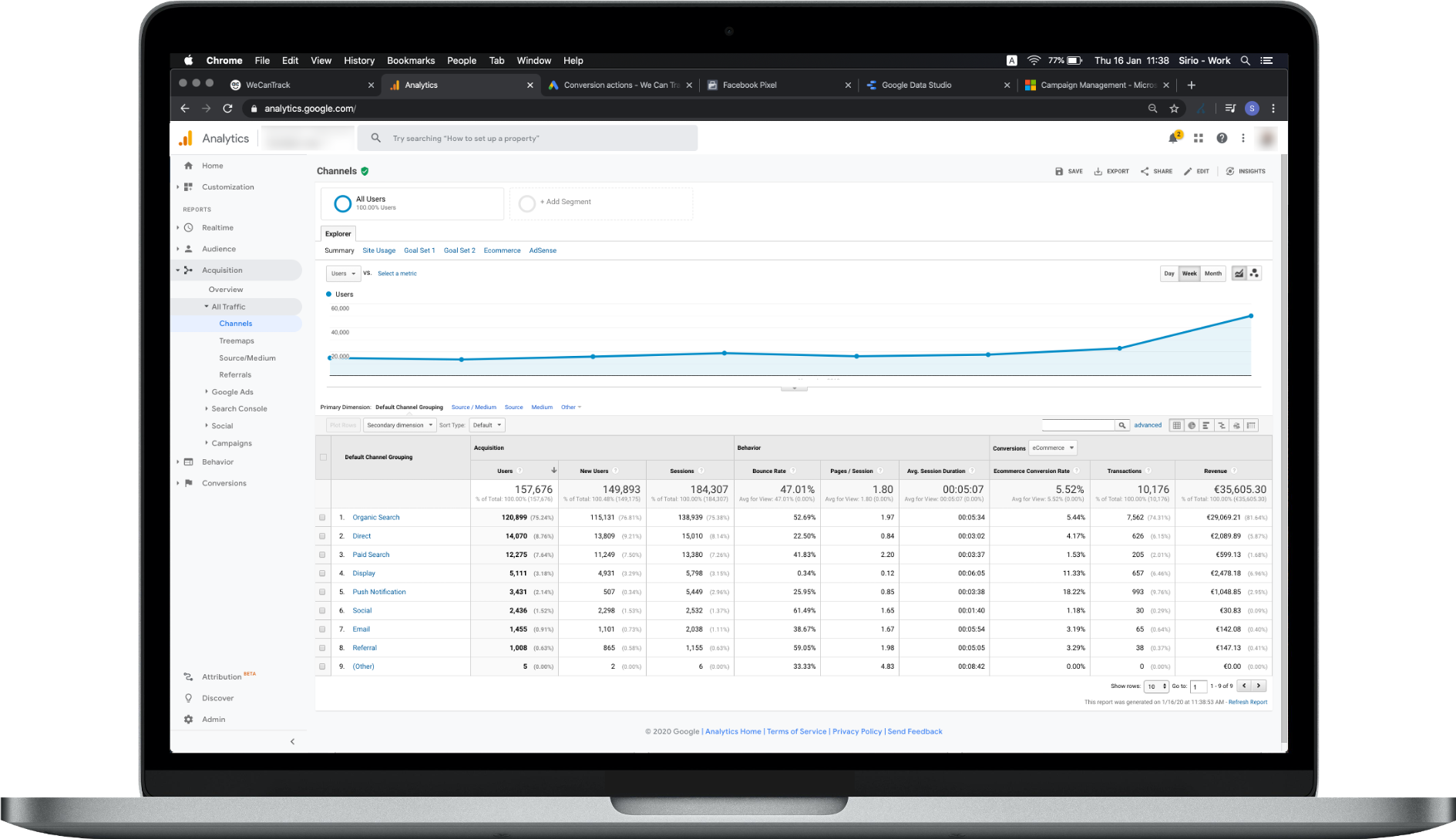 wecantrack Google Analytics Affiliate Sales Integration Screenshot