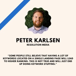  Peter Karlsen, SEO manager at Resolution Media