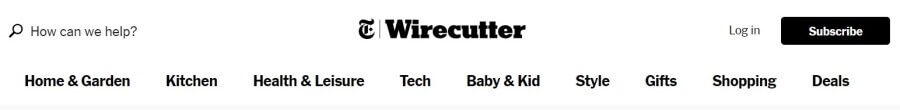 Wirecutter product review site